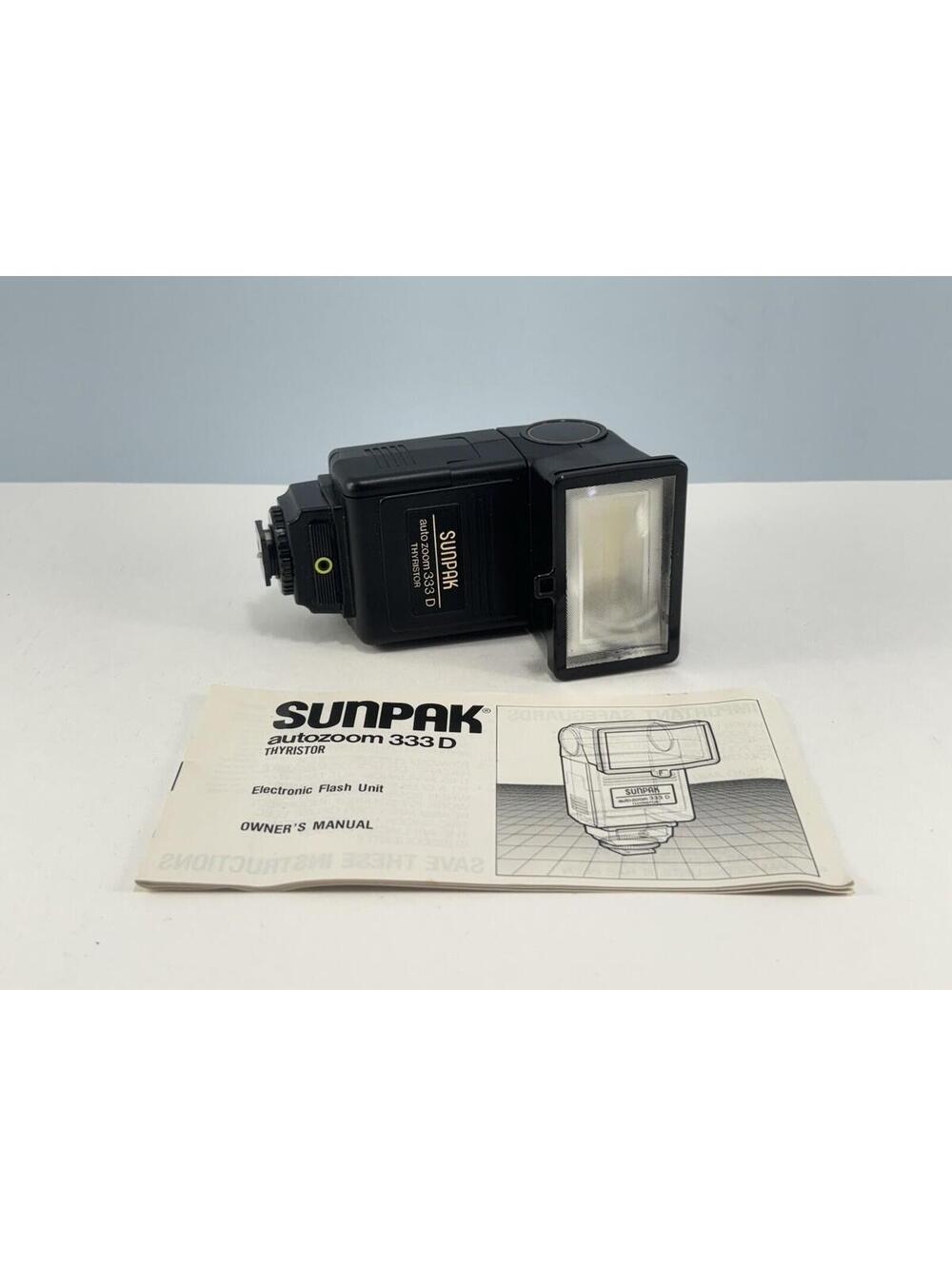 Sunpak autozoom 333 D Thyristor Flash with Manual CORRODED BATTERY TERMINAL